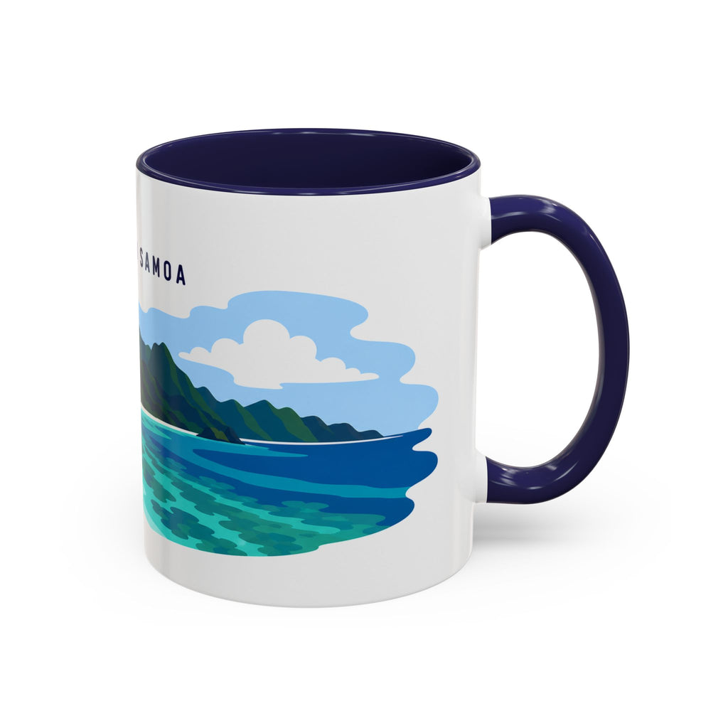 National Park of American Samoa Coffee Mug | Solid Color Block Park Souvenir | 11oz 15oz Accent Mug