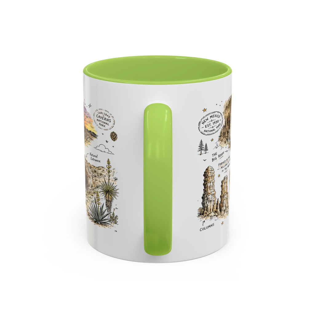 Carlsbad Caverns National Park Coffee Mug | New Mexico Cave Exploration Bat Gift | Accent Color Ceramic 11oz 15oz