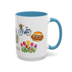 Indianapolis Illustrated Travel Mug | City Souvenir Accent Coffee Mug | 11oz 15oz Ceramic Cup