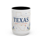 Texas State Map Mug | Bluebonnet Botanical Design, Home Reminder Coffee Cup