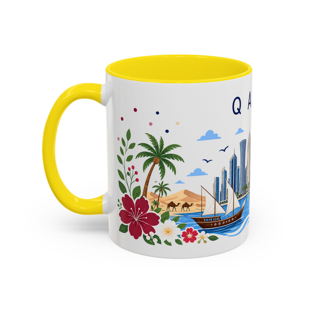 Qatar Coffee Mug | Travel Souvenir Accent Mug | Place Gift Ceramic Cup 11oz 15oz