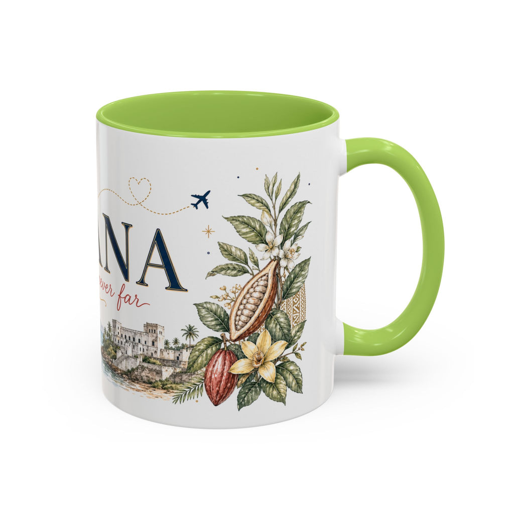 Ghana Home Country Mug | Moving Away Gift | Long Distance Friendship | 11 oz 15 oz Accent Mug