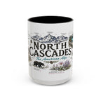 North Cascades National Park Coffee Mug | Washington Alpine Glacier Hiking Gift | Accent Color Ceramic 11oz 15oz