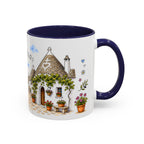 Alberobello Illustrated Travel Mug | Italy Souvenir Accent Coffee Mug | 11oz 15oz Ceramic Cup