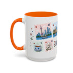 Shanghai Coffee Mug | Postage Stamp Collage Mug | Travel Souvenir Accent Cup 11oz 15oz