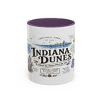 Indiana Dunes National Park Coffee Mug | Indiana Lake Michigan Beach Gift | Accent Color Ceramic 11oz 15oz