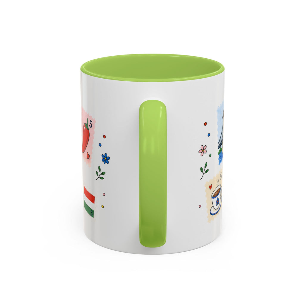 Budapest Coffee Mug | Postage Stamp Collage Mug | Travel Souvenir Accent Cup 11oz 15oz