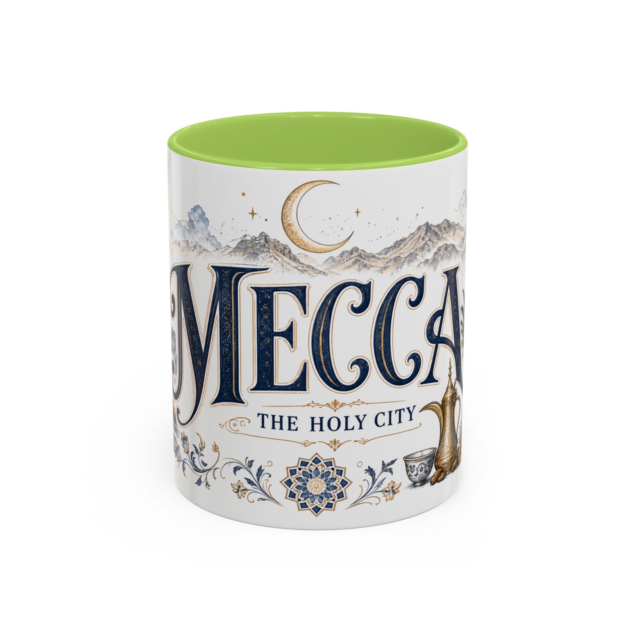Mecca Coffee Mug | Saudi Arabia Travel Souvenir | Vintage Illustrated City Gift | 11 oz 15 oz Accent Mug