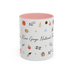 New River Gorge National Park Christmas Mug | Watercolor Travel Souvenir | Holiday Gift | Accent Ceramic Coffee Cup 11oz 15oz