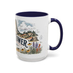 Devils Tower Mug, Wyoming Travel Souvenir, Bucket List Gift, Accent Ceramic Coffee Mug 11oz 15oz