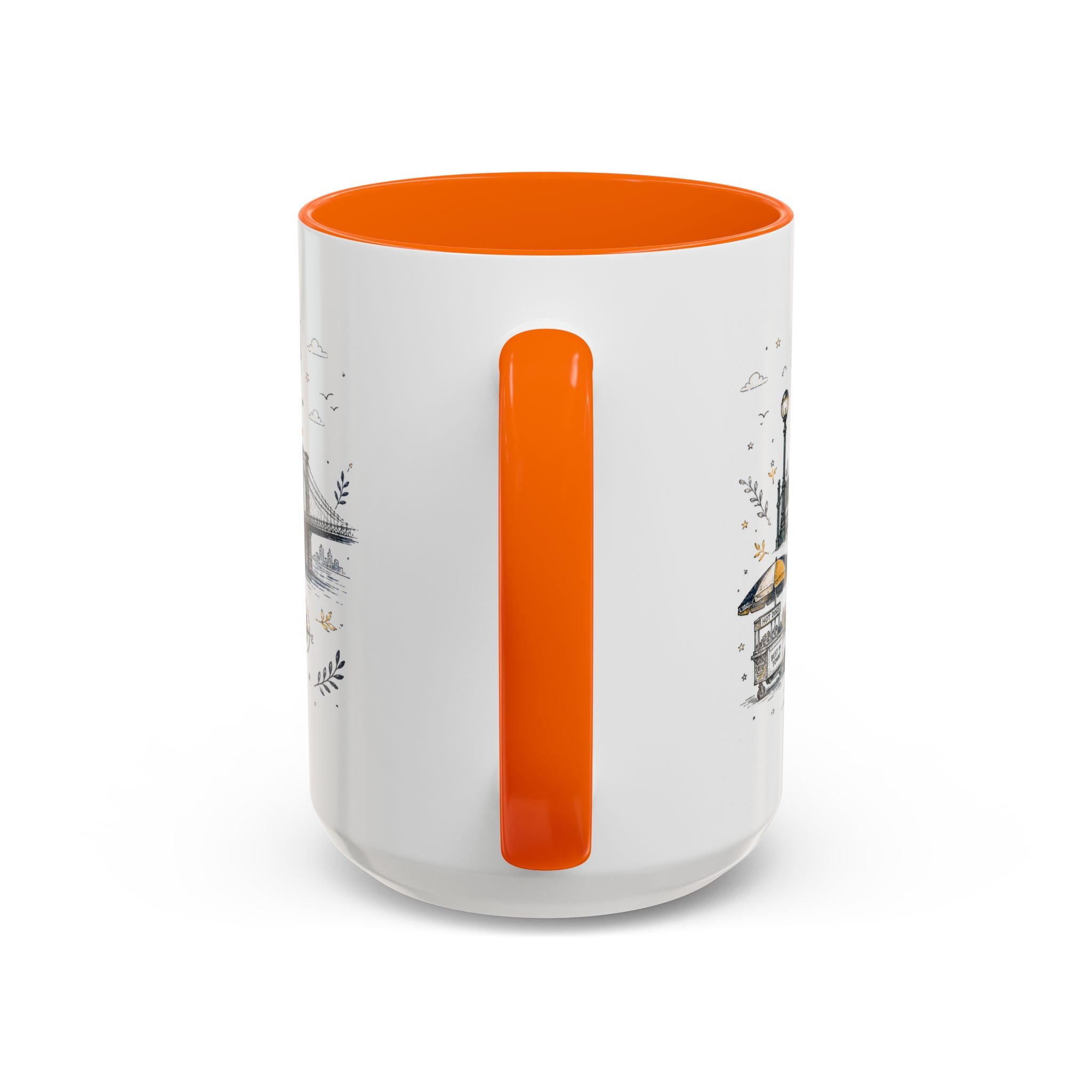 New York City Coffee Mug | New York Souvenir Travel Gift | Accent Color Ceramic 11oz 15oz
