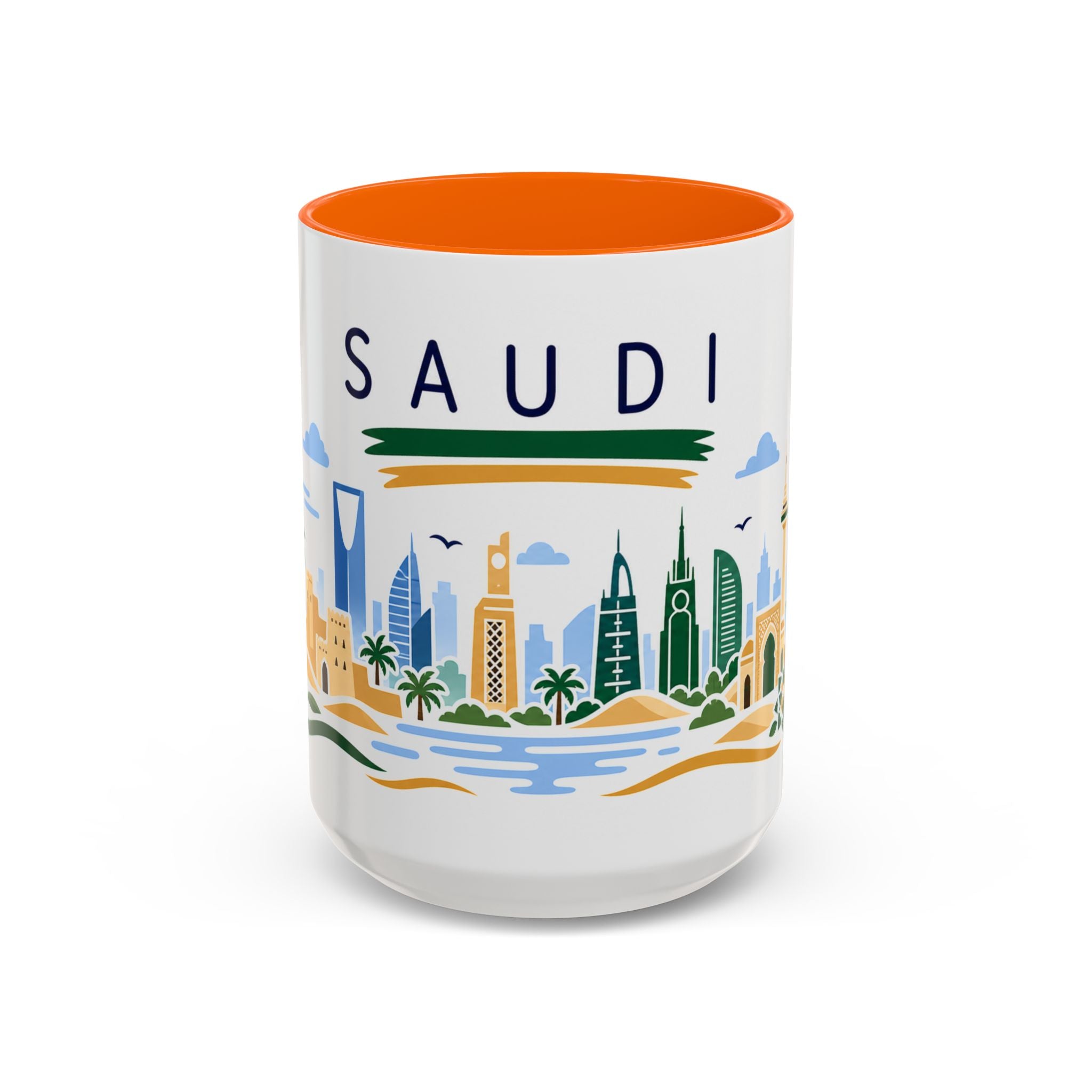 Saudi Arabia Coffee Mug | Travel Souvenir Accent Mug | Country Gift Ceramic Cup 11oz 15oz