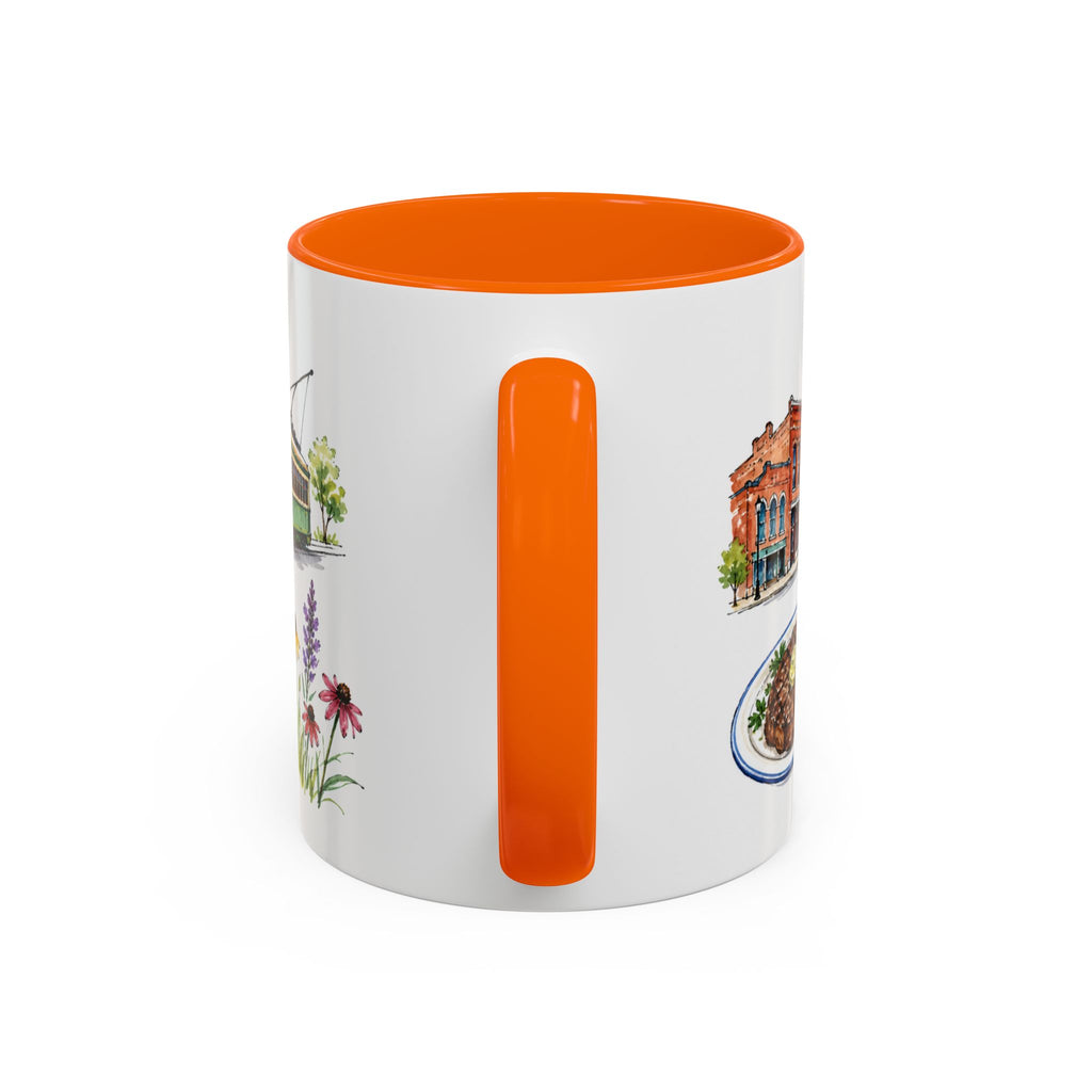 Omaha Illustrated Travel Mug | City Souvenir Accent Coffee Mug | 11oz 15oz Ceramic Cup