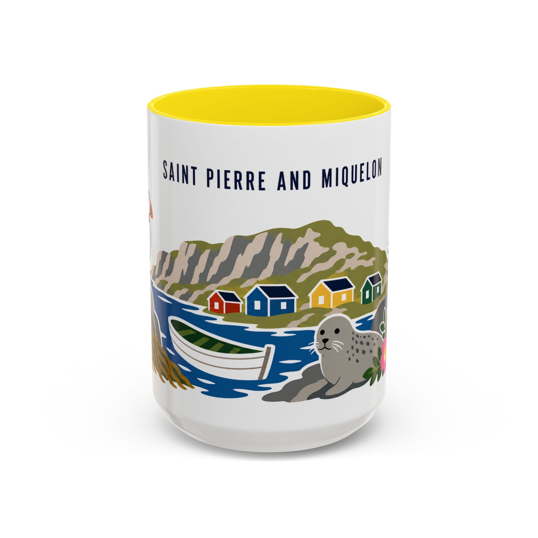 Saint Pierre and Miquelon Coffee Mug | Travel Souvenir Accent Mug | Country Gift Ceramic Cup 11oz 15oz