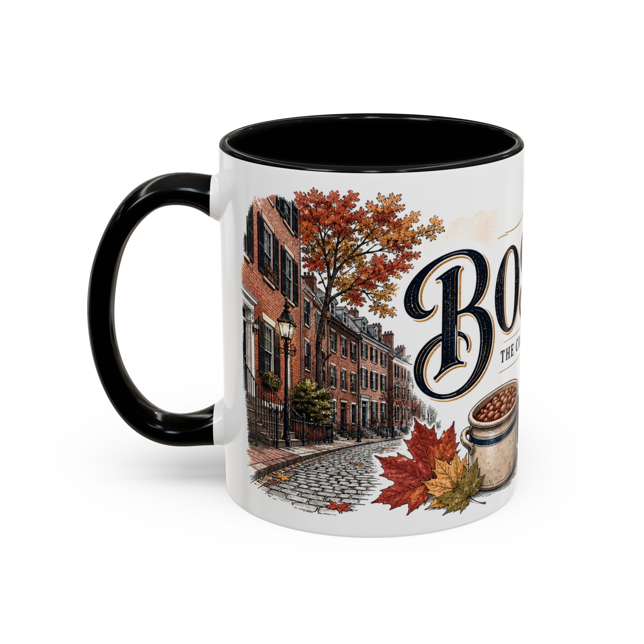 Boston Coffee Mug | United States Travel Souvenir | Vintage Illustrated City Gift | 11 oz 15 oz Accent Mug
