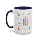 New Year Midnight Mug | Candle Firework Watercolor Party Gift | Accent Cup 11oz 15oz