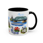 Cologne Illustrated Travel Mug | City Souvenir Accent Coffee Mug | 11oz 15oz Ceramic Cup