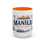 Manila Coffee Mug | Philippines Souvenir Travel Gift | Accent Color Ceramic 11oz 15oz