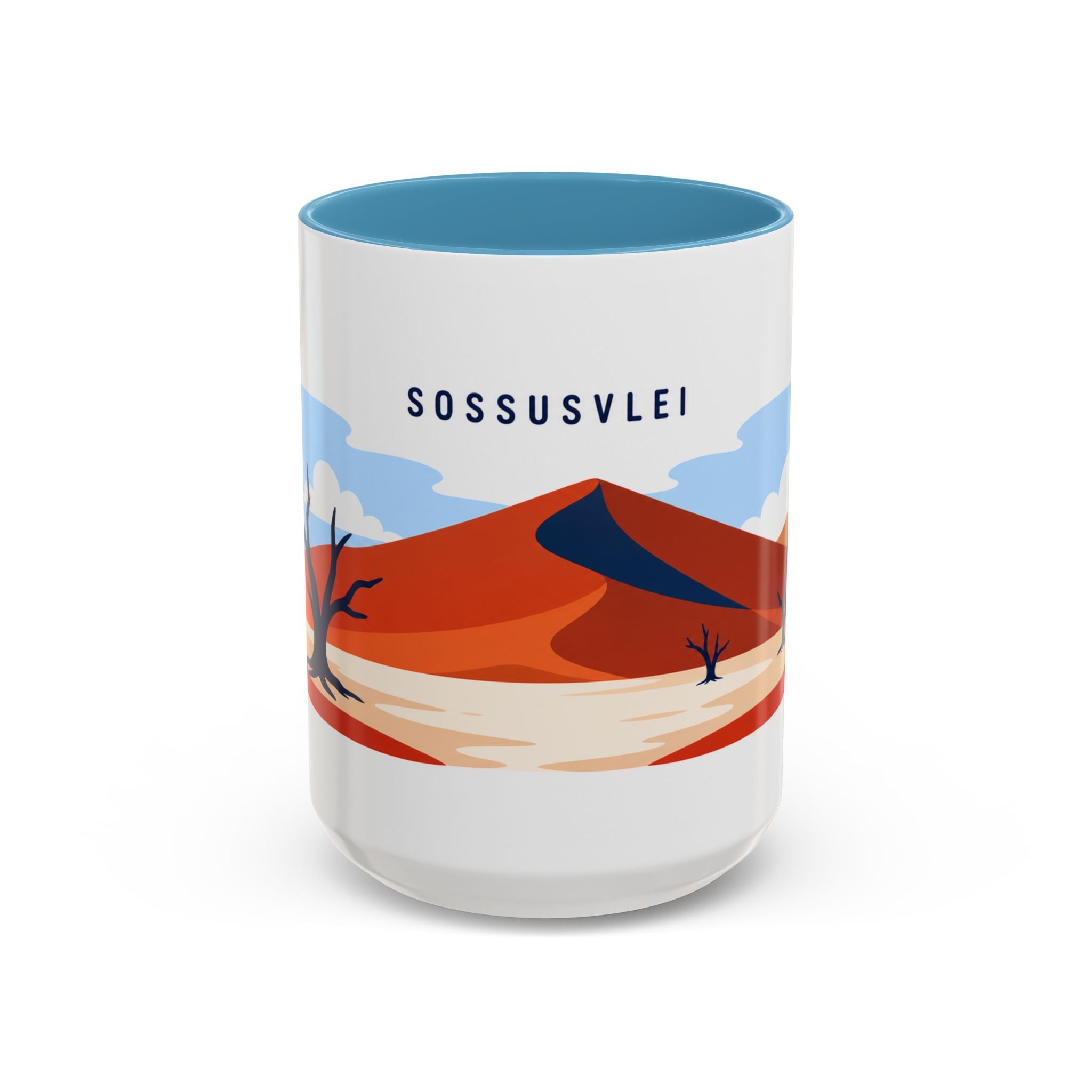 Sossusvlei Coffee Mug | Travel Destination Souvenir Gift | Accent Color Ceramic 11oz 15oz