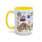 Istanbul Travel Mug | European City Souvenir Accent Coffee Mug | 11oz 15oz Ceramic Cup