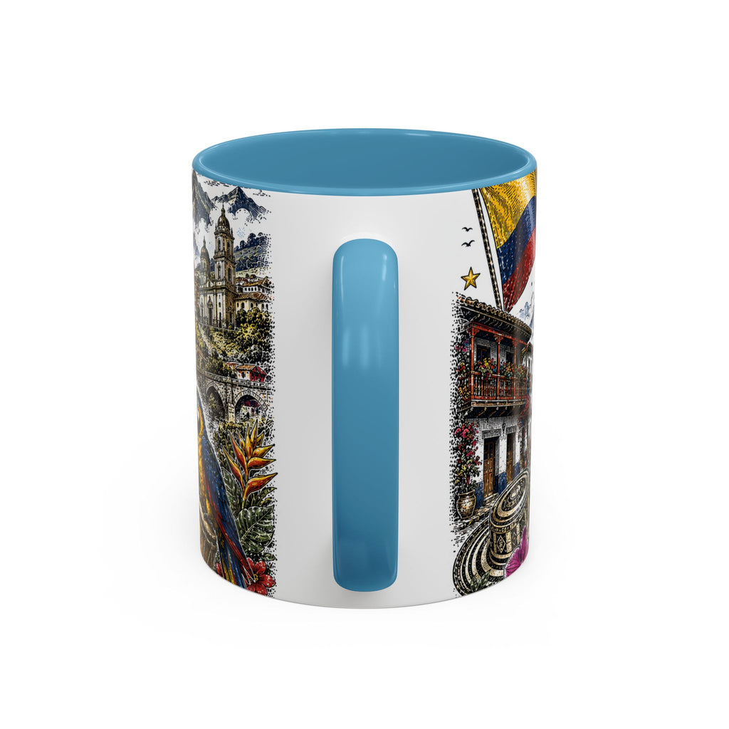 Colombia Soccer Coffee Mug | World Cup Fan Gift | Accent Color Ceramic 11oz 15oz Match Day Cup