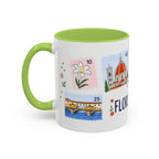 Florence Coffee Mug | Postage Stamp Collage Mug | Travel Souvenir Accent Cup 11oz 15oz