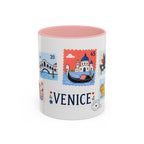 Venice Coffee Mug | Postage Stamp Collage Mug | Travel Souvenir Accent Cup 11oz 15oz
