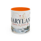 Maryland State Map Mug | Homesick Gift, Long Distance Friendship Coffee Cup (11oz 15oz)