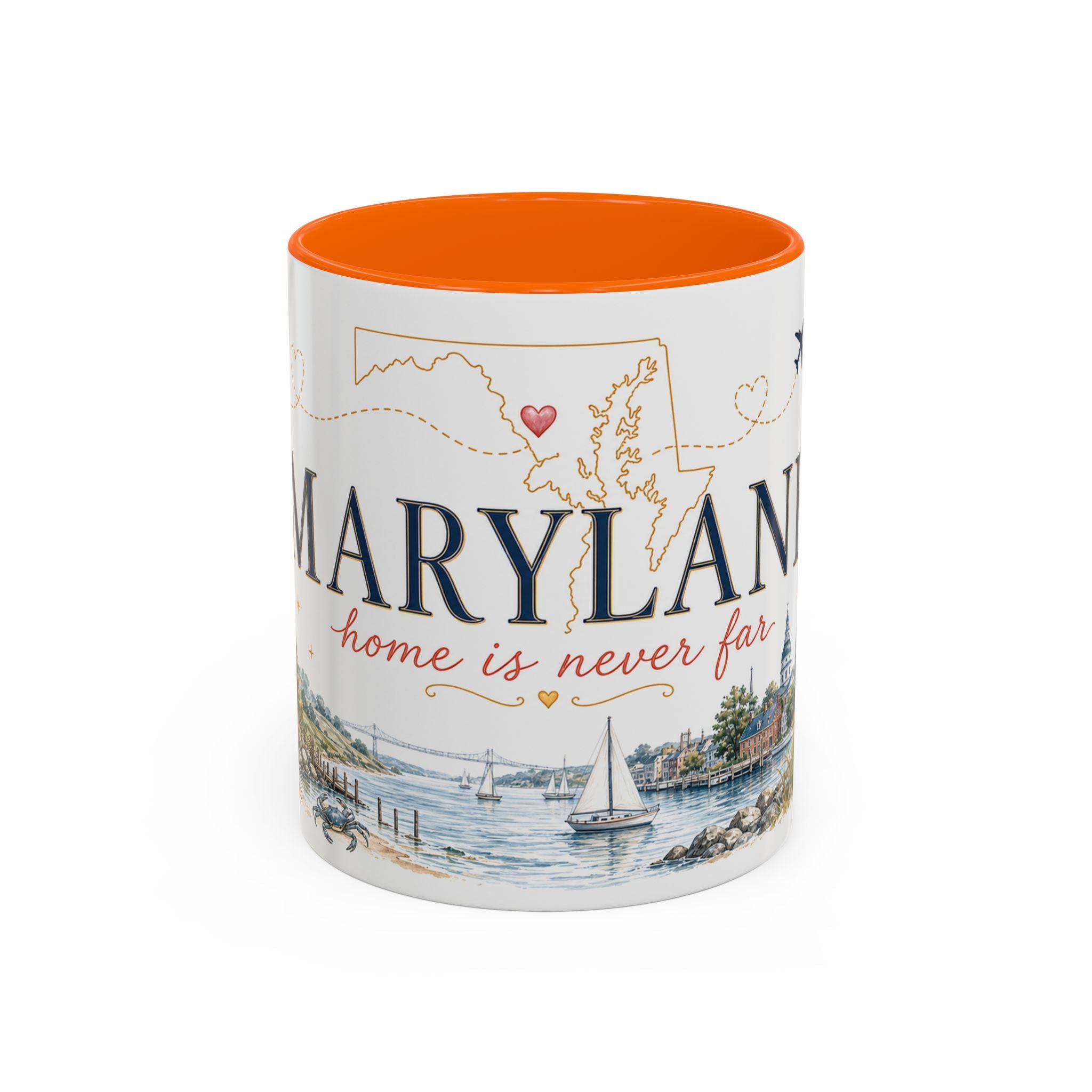 Maryland State Map Mug | Homesick Gift, Long Distance Friendship Coffee Cup (11oz 15oz)