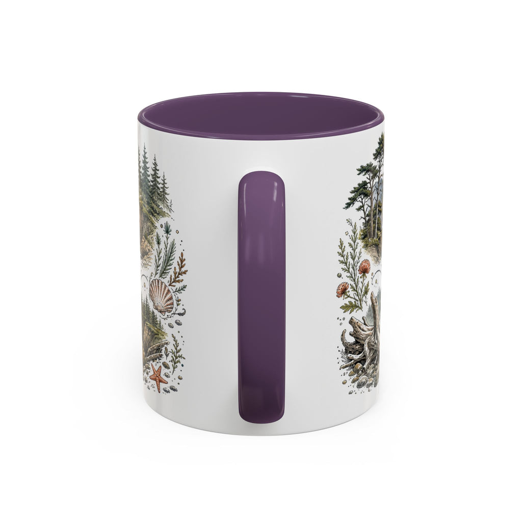 Oregon Coast Mug, Pacific Northwest Travel Souvenir, Bucket List Gift, Accent Ceramic Coffee Mug 11oz 15oz