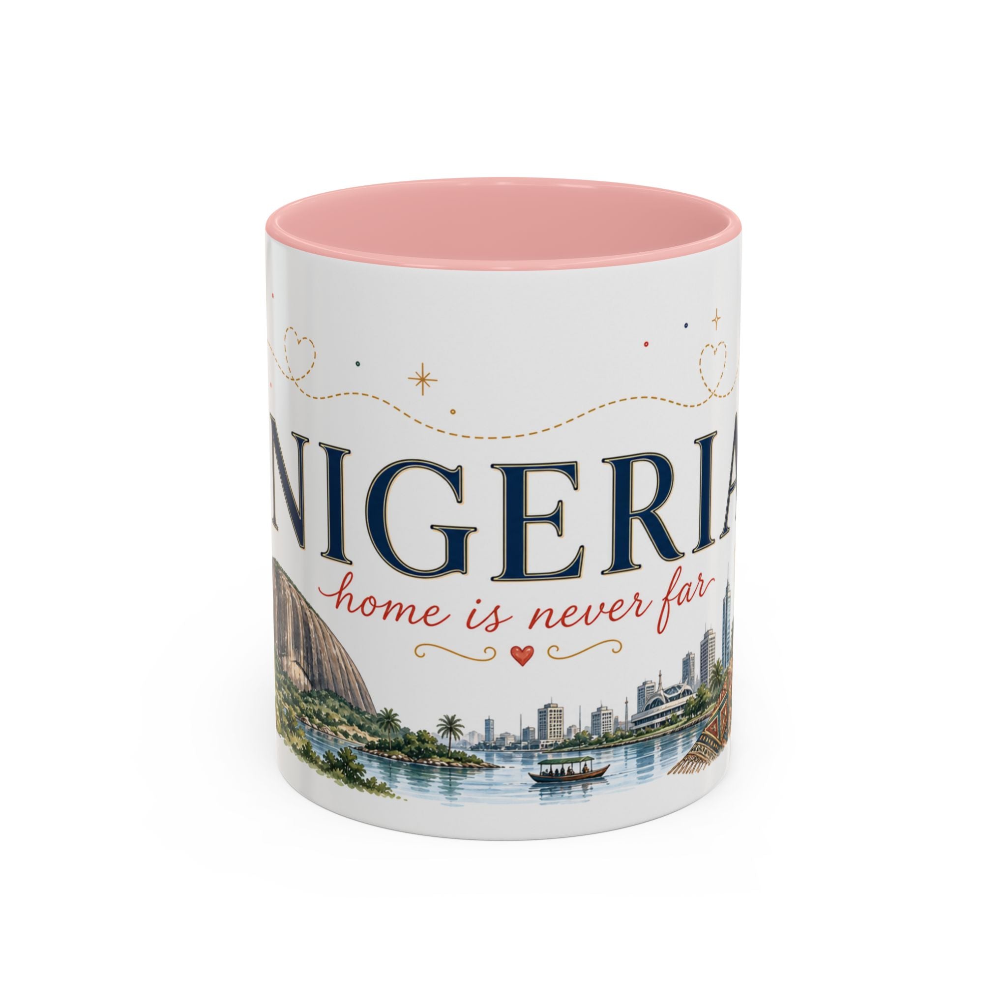 Nigeria Home Country Mug | Moving Away Gift | Long Distance Friendship | 11 oz 15 oz Accent Mug