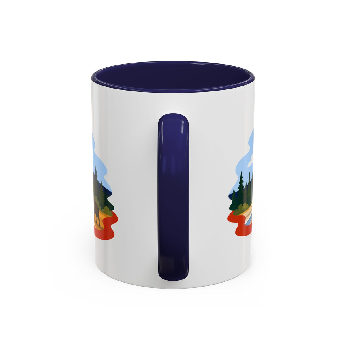 Yellowstone Coffee Mug | Travel Destination Souvenir Gift | Accent Color Ceramic 11oz 15oz