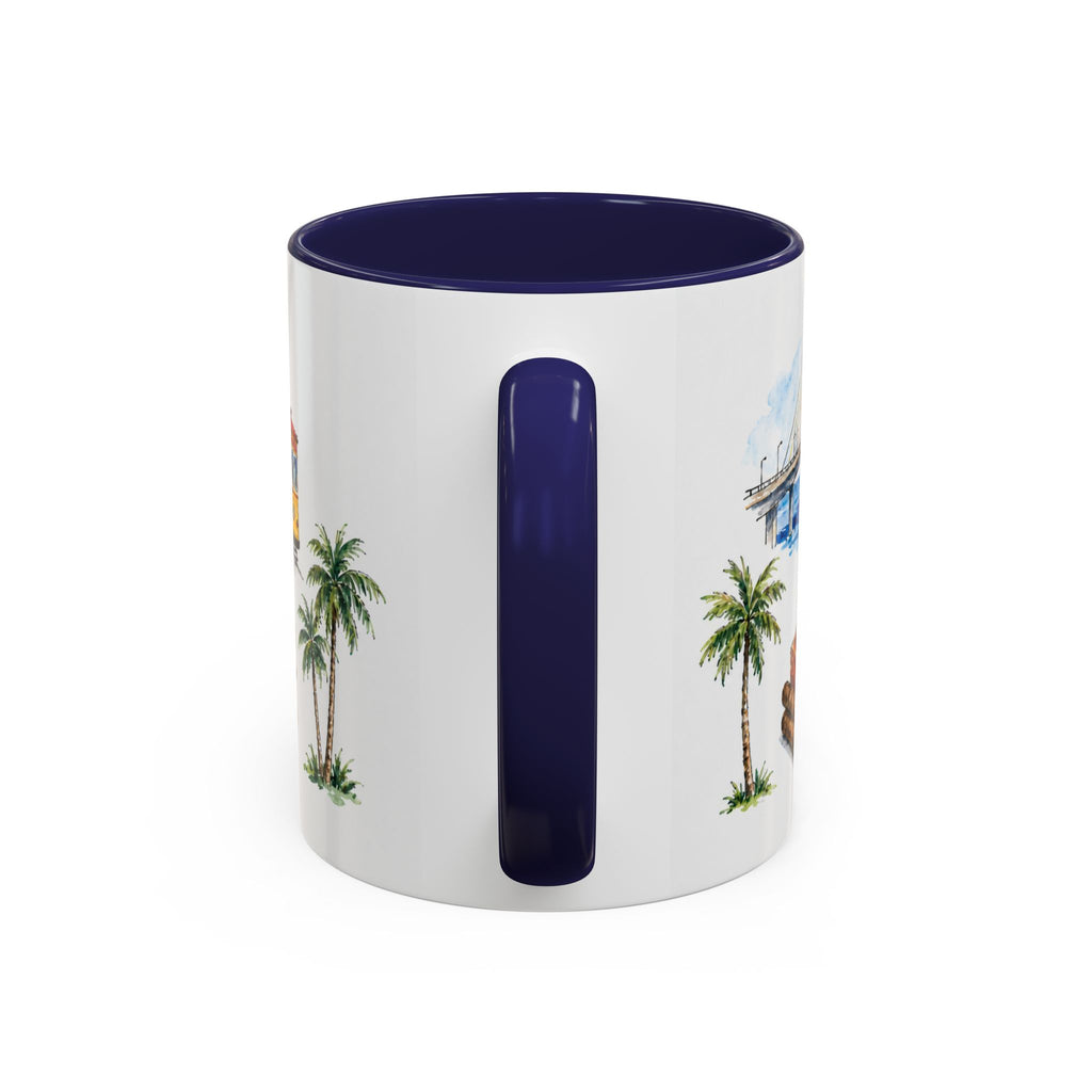 Tampa Illustrated Travel Mug | City Souvenir Accent Coffee Mug | 11oz 15oz Ceramic Cup