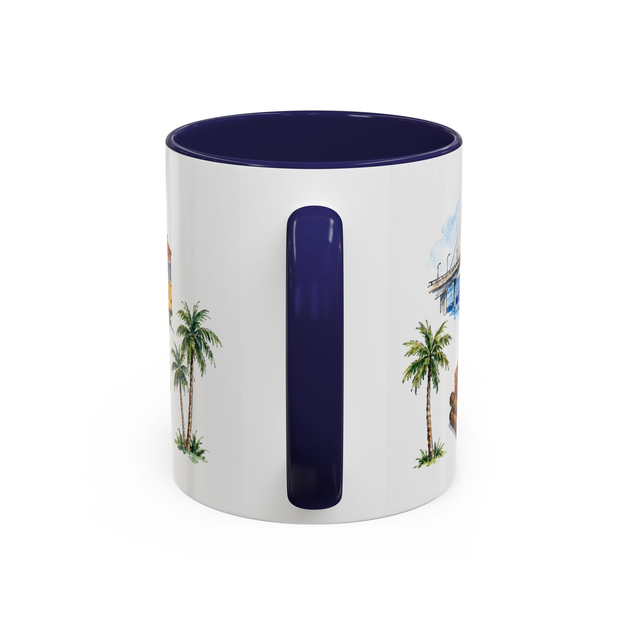 Tampa Illustrated Travel Mug | City Souvenir Accent Coffee Mug | 11oz 15oz Ceramic Cup