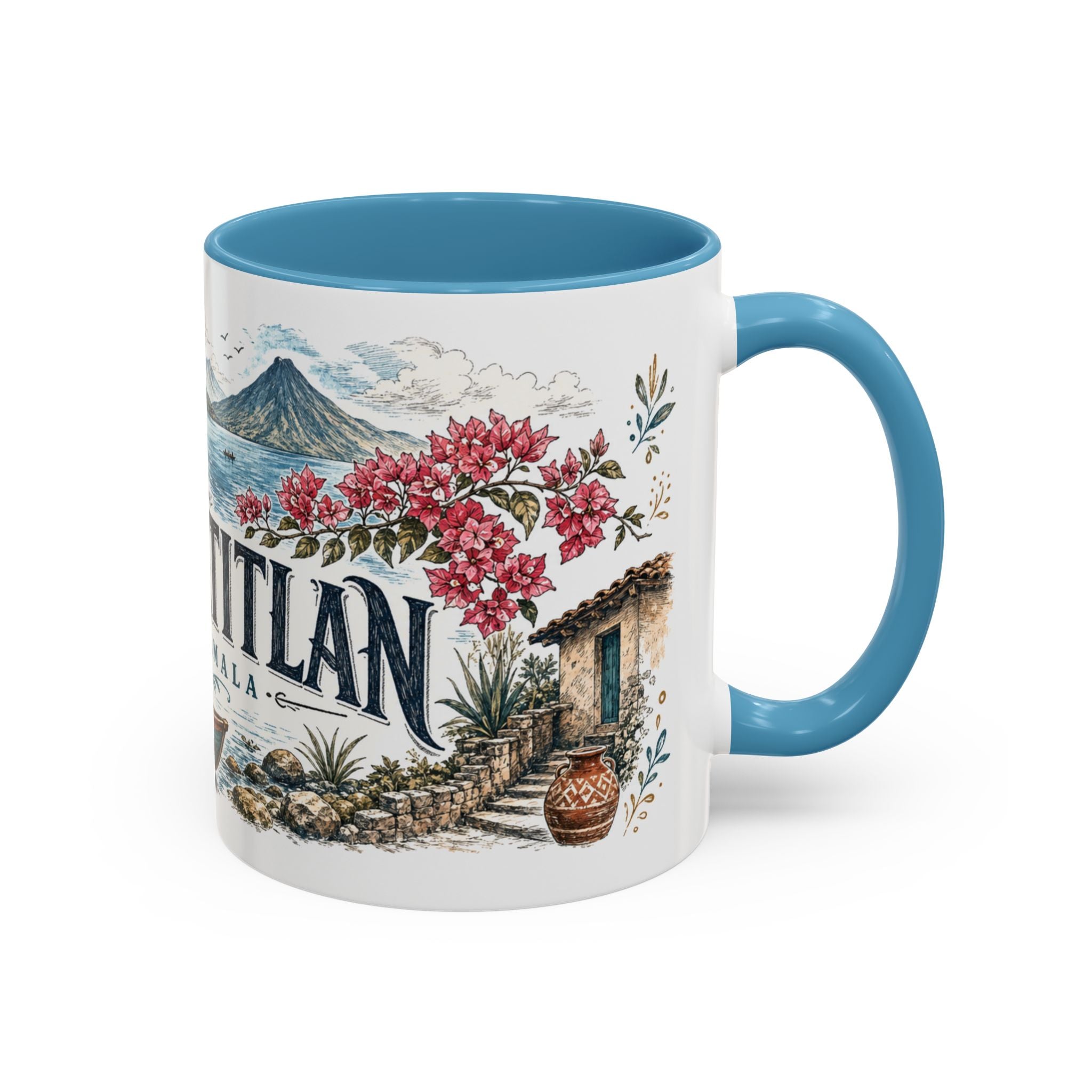 Lake Atitlan Mug, Guatemala Travel Souvenir, Bucket List Gift, Accent Ceramic Coffee Mug 11oz 15oz