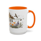 Pinnacles National Park Coffee Mug | California Rock Climbing Condor Gift | Accent Color Ceramic 11oz 15oz