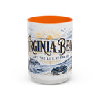 Virginia Beach Coffee Mug | United States Travel Souvenir | Vintage Illustrated City Gift | 11 oz 15 oz Accent Mug