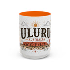 Uluru Coffee Mug | Travel Destination Souvenir Gift | Accent Color Ceramic 11oz 15oz
