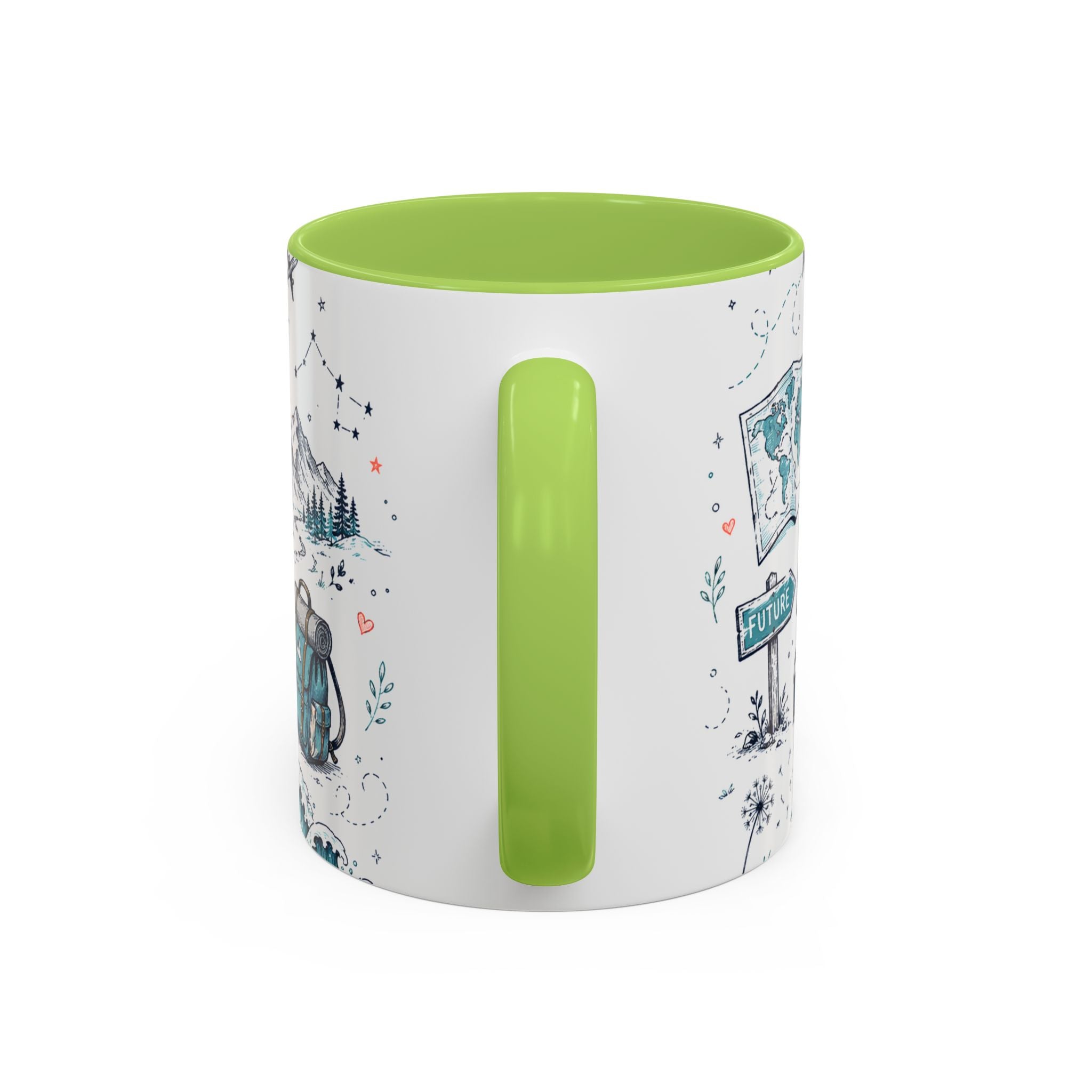 Adventure Awaits Coffee Mug | Class of 2026 Graduation Gift | Accent Color Ceramic 11oz 15oz