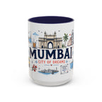 Mumbai Coffee Mug | India Souvenir Travel Gift | Accent Color Ceramic 11oz 15oz