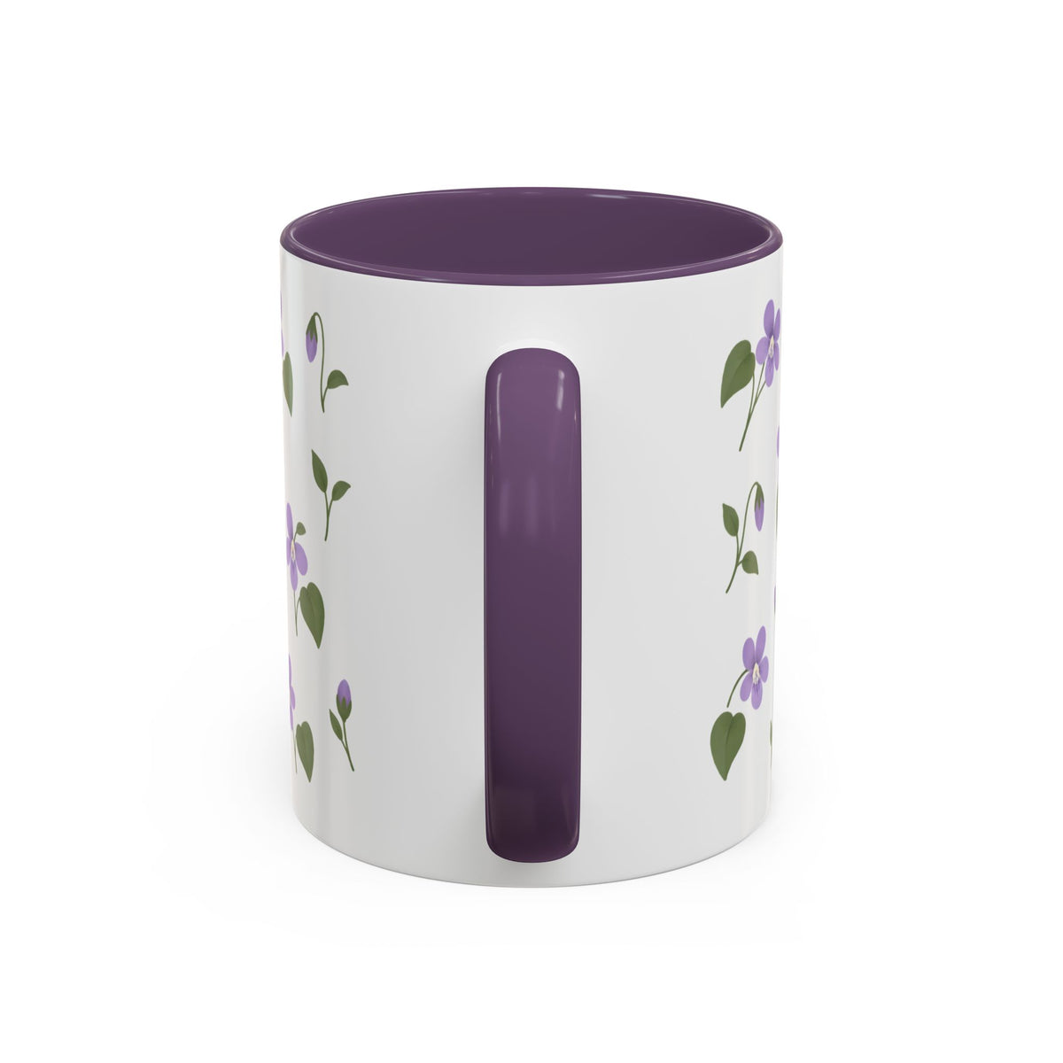 Illinois Violet Mug, State Flower Floral Coffee Cup, 11oz Botanical Gift