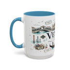 Venice Coffee Mug | Italy Souvenir Travel Gift | Accent Color Ceramic 11oz 15oz