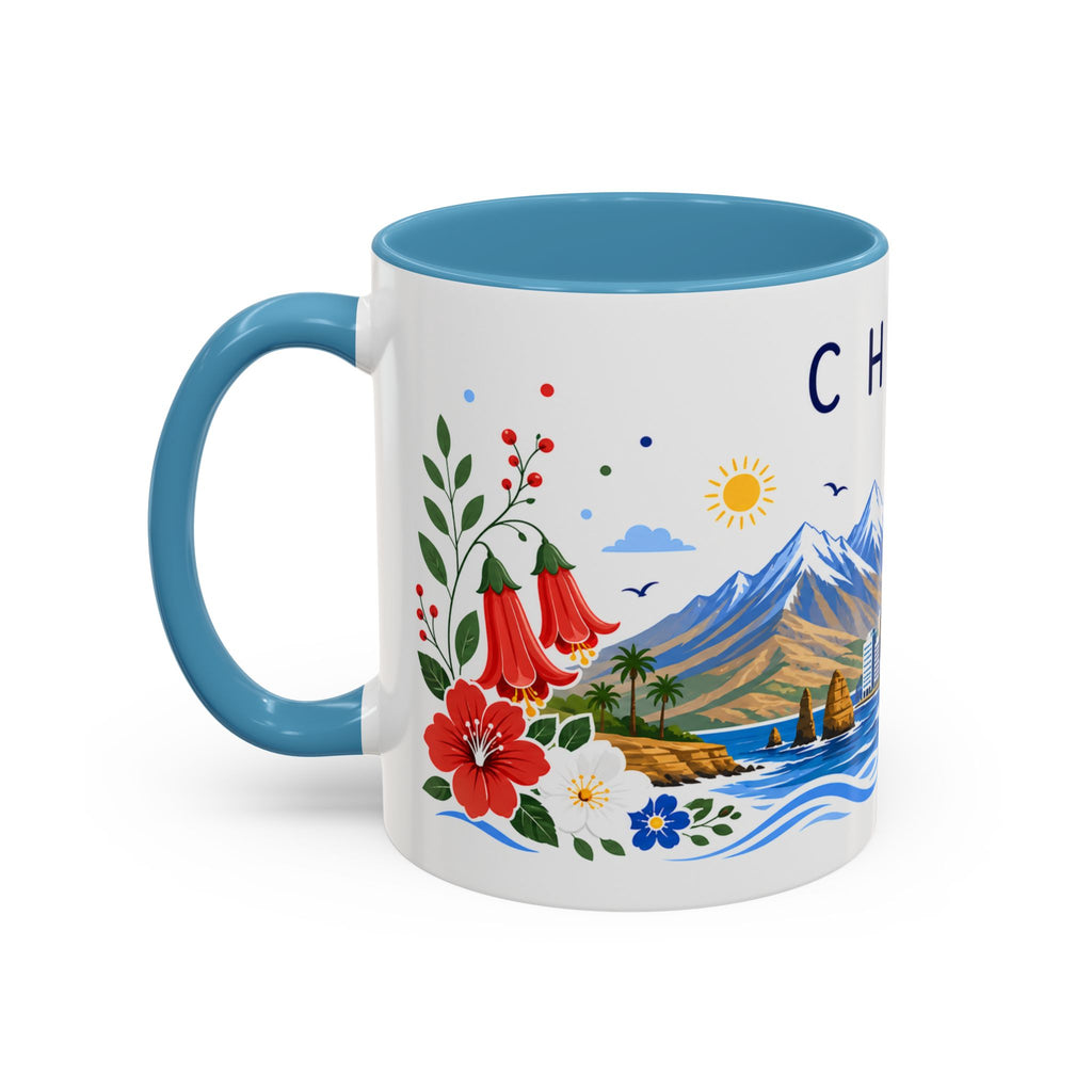 Chile Coffee Mug | Travel Souvenir Accent Mug | Place Gift Ceramic Cup 11oz 15oz