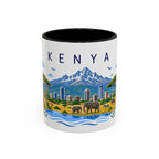 Kenya Coffee Mug | Travel Souvenir Accent Mug | Place Gift Ceramic Cup 11oz 15oz