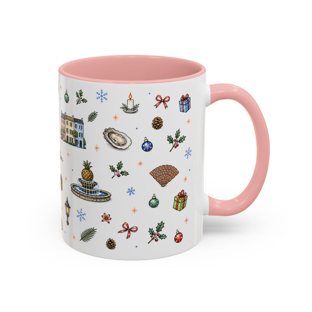 Charleston Christmas Mug | Watercolor City Souvenir, Holiday Travel Gift (11oz/15oz)