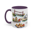 Bilbao Illustrated Travel Mug | City Souvenir Accent Coffee Mug | 11oz 15oz Ceramic Cup