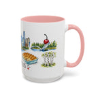 Minneapolis Illustrated Travel Mug | City Souvenir Accent Coffee Mug | 11oz 15oz Ceramic Cup