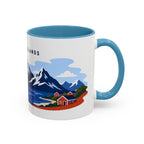 Lofoten Islands Coffee Mug | Travel Destination Souvenir Gift | Accent Color Ceramic 11oz 15oz