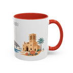 Abu Dhabi Coffee Mug | United Arab Emirates Travel Souvenir | Porcelain Decal City Gift | 11oz 15oz Accent Mug