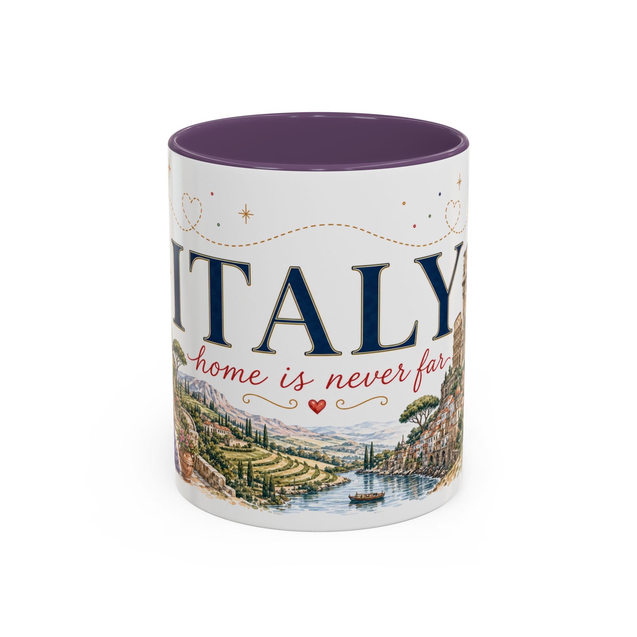 Italy Home Country Mug | Moving Away Gift | Long Distance Friendship | 11 oz 15 oz Accent Mug